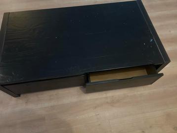 Industriële Zwarte Salontafel met 4 Lades