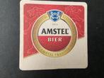 Amstel bier bierviltje vierkant Eenzijdig bedrukt, Ophalen of Verzenden, Gebruikt, Viltje(s), Amstel