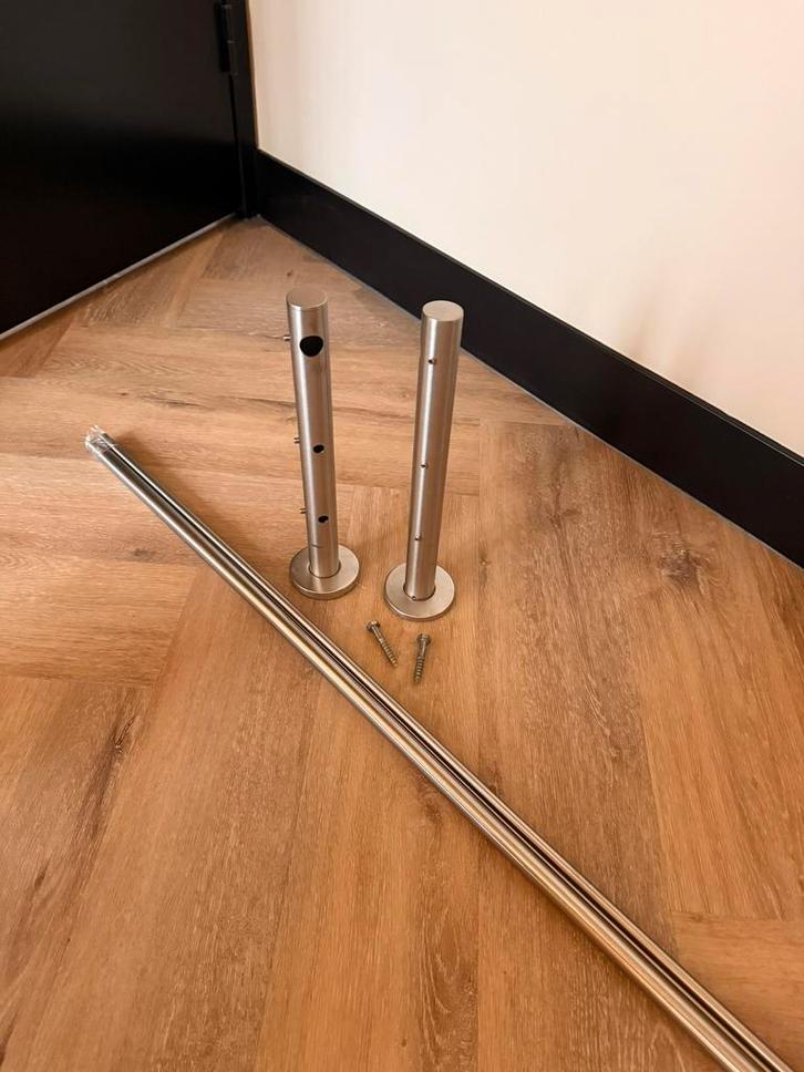 RVS Kapstok, Huis en Inrichting, Woonaccessoires | Kapstokken, Zo goed als nieuw, Wandkapstok, Minder dan 100 cm, Metaal, Ophalen