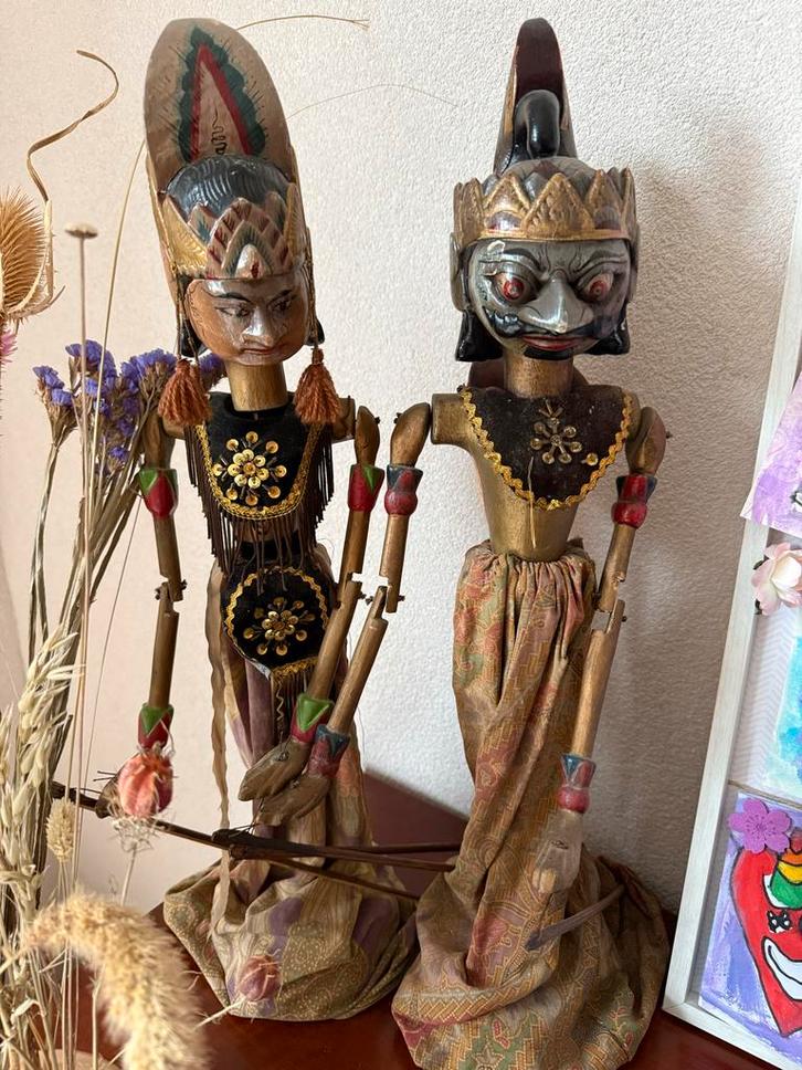 Antieke Wajangpoppen - Perfecte Staat!, Antiek en Kunst, Kunst | Niet-Westerse kunst, Ophalen