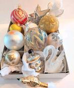 Verzameling boomversieringen/ kerstballen - Goud, wit, goud, Diversen, Kerst, Ophalen of Verzenden, Gebruikt