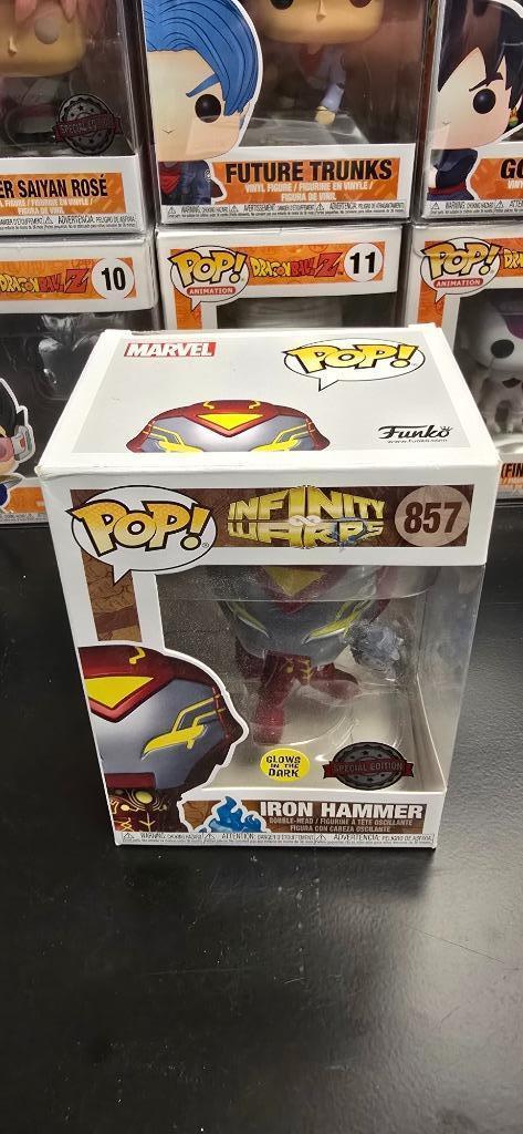 Funko Pop Infinity Warps - Iron Hammer GITD SE 857, Verzamelen, Poppetjes en Figuurtjes, Zo goed als nieuw, Ophalen
