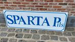 Emaille bord Sparta Pils Ertvelde België., Verzamelen, Merken en Reclamevoorwerpen, Ophalen, Zo goed als nieuw, Reclamebord