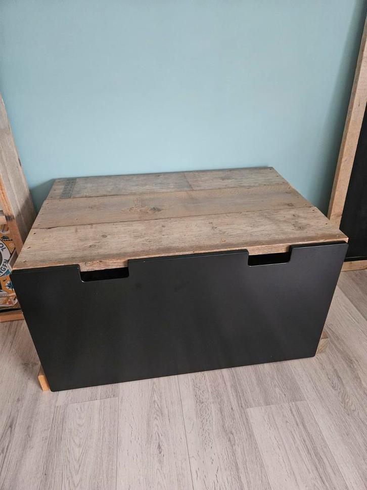 Opbergkist steigerhout en ikea rol-lade, Huis en Inrichting, Woonaccessoires | Kisten, Gebruikt, Minder dan 50 cm, 50 tot 75 cm