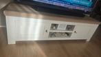 TV kast wit met mango bovenkant te koop., Huis en Inrichting, Kasten | Dressoirs, Ophalen of Verzenden, Zo goed als nieuw, 25 tot 50 cm