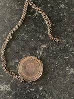 Zilveren Tientje Ketting, Sieraden, Tassen en Uiterlijk, Ophalen of Verzenden, Gebruikt, Zilver, Met hanger