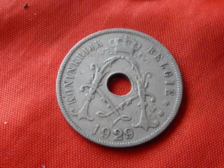 Belgie - 2x mooie oude 25 centimes 1929 (Ned-Fr) - 6,5 gram, Postzegels en Munten, Munten | België, Setje, Overig, Verzenden
