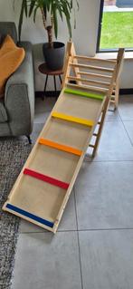 2 Houten klimrekken met 2-in-1 glijbaan, Kinderen en Baby's, Speelgoed | Houten speelgoed, Ophalen, Zo goed als nieuw, Overige typen