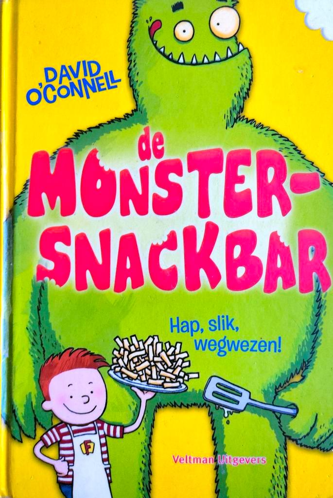 De Monster-Snackbar - David O'Connell, Boeken, Kinderboeken | Jeugd | onder 10 jaar, Zo goed als nieuw, Sprookjes, Ophalen of Verzenden