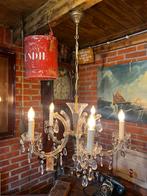 Antieke Belgische kroonluchter, Ophalen, ., Glas, .