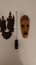 Handgemaakte houten maskers, Antiek en Kunst, Kunst | Beelden en Houtsnijwerken, Ophalen of Verzenden