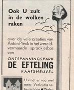 Retro reclame 1954 De Efteling pretpark nek in de wolken, Verzamelen, Retro, Verzenden, Overige typen