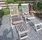 Ligstoelen, Tuin en Terras, Tuinstoelen, Ophalen, Gebruikt, Teakhout, Inklapbaar