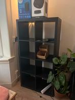 Ikea Kallax Rek - Zwart, Huis en Inrichting, Kasten | Boekenkasten, Ophalen, Met plank(en), Kunststof, 100 tot 150 cm