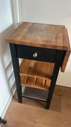 IKEA Keuken Trolley met Uitklapbaar Werkblad, Ophalen, Gebruikt, Eikenhout, Minder dan 50 cm