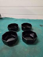 arcoroc schaaltjes zwart jaren 80, Ophalen of Verzenden