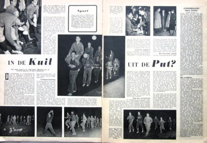 Artikel over voetbal 1953 Nederlands elftal Nederland, Verzamelen, Sportartikelen en Voetbal, Boek of Tijdschrift, Overige binnenlandse clubs