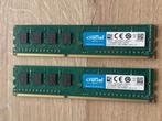 2x 8Gb Crucial DDR3L-1600 UDIMM, Computers en Software, RAM geheugen, 8 GB, DDR3, Ophalen of Verzenden, Zo goed als nieuw