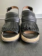 J76 Nieuw: Floris van Bommel maat 36 sleehak sandalen zwart, Zwart, Floris van Bommel, Nieuw, Sandalen of Muiltjes