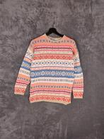 Vintage Trui Knit Sweater S Abstract made in italy Raquette, Kleding | Dames, Truien en Vesten, Beige, Ophalen of Verzenden, Zo goed als nieuw
