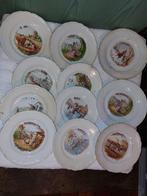 16 oude faience AMARCINOISE borden, begin 1900, Ophalen of Verzenden