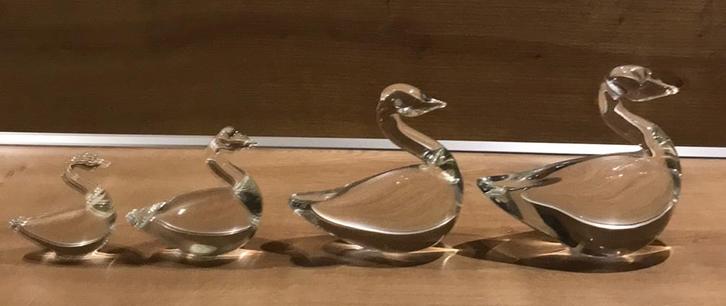 4 kristallen eenden Pfeiffer Holland, Antiek en Kunst, Antiek | Glas en Kristal, Ophalen of Verzenden