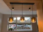 Gouden/Zwarte hanglamp met 3 lichtpunten - dimbaar, Huis en Inrichting, Lampen | Hanglampen, Ophalen, Zo goed als nieuw, Goud. Modern. Zwart.