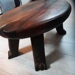 Houten schildpad tafel van spoorbielzen, Gebruikt, Bruin, Vintage, Ophalen of Verzenden