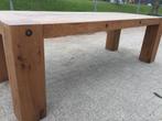 Eettafel | Eikenhout | Blokpoten, 200 cm of meer, Nieuw, 100 tot 150 cm, Rechthoekig