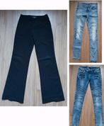 Jeans pantalon flared S blauw zwart H&M, Ophalen of Verzenden, Gedragen, Blauw, W28 - W29 (confectie 36)
