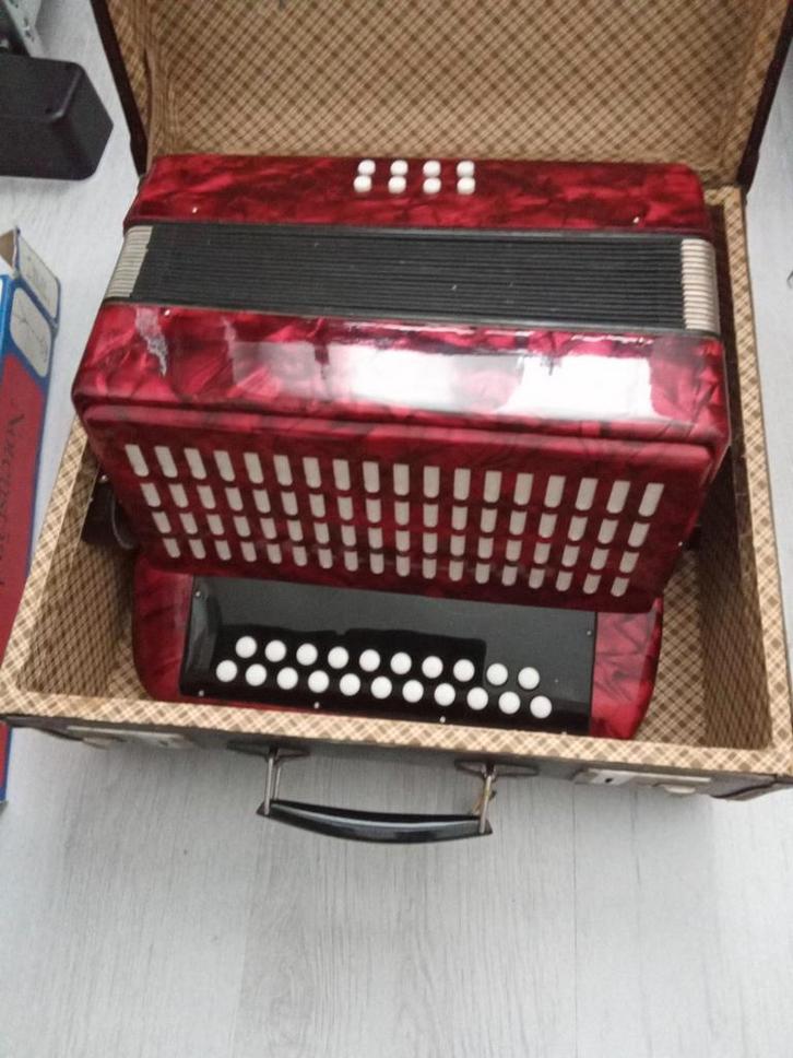 Accordeon met Koffer, Boeken & Muziekstandaard, Muziek en Instrumenten, Accordeons, Overige merken, Met koffer, Met riemen, Ophalen of Verzenden