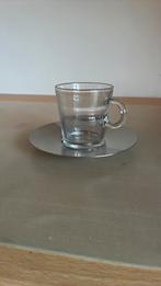Originele Nespresso lungo kop en schotel, Huis en Inrichting, Ophalen, Nieuw, Glas, Overige stijlen