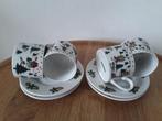 4 kerst kop en schotels en evt.bordjes, Diversen, Ophalen of Verzenden, Zo goed als nieuw