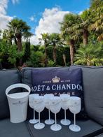 6 MOËT & CHANDON   glazen + Ice-Bucket + GRATIS ijsschep ‼️, Ophalen of Verzenden, Nieuw, Overige typen