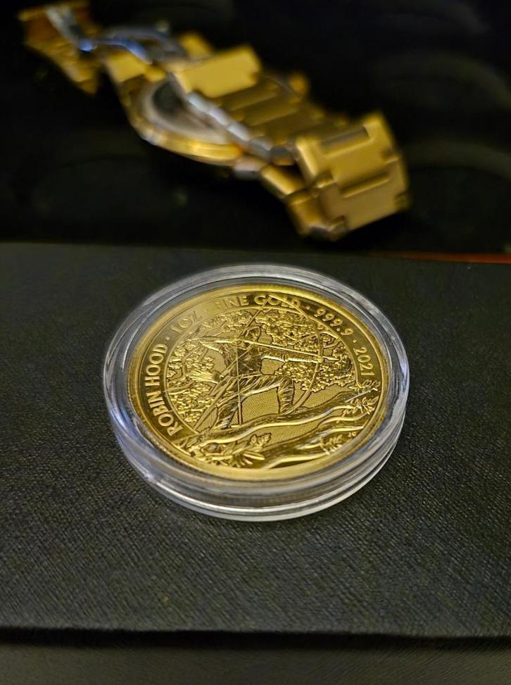 1 oz gouden munt Robin Hood, Postzegels en Munten, Munten | Afrika, Overige landen, Goud, Zilver, Verzenden