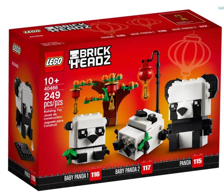 Lego BrickHeadz Panda’s (40466), Kinderen en Baby's, Speelgoed | Duplo en Lego, Nieuw, Lego, Complete set, Ophalen of Verzenden