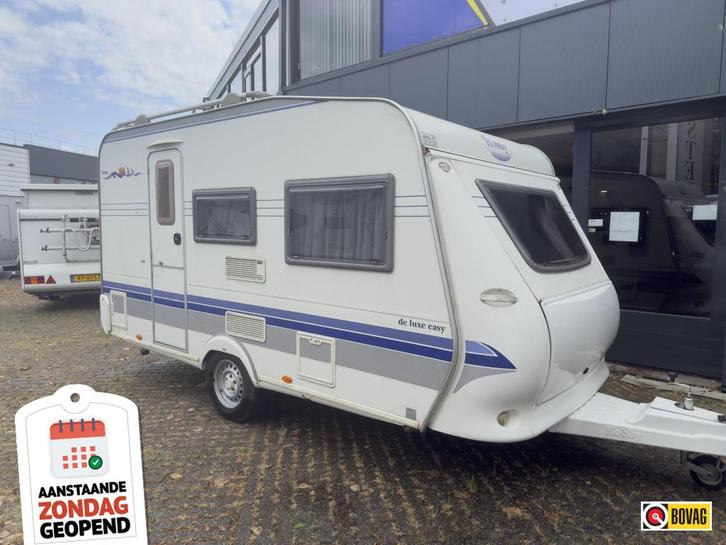 Hobby De luxe Easy 400 SF Met Voortent Zondag open, Caravans en Kamperen, Caravans, Bedrijf, tot en met 4, 750 - 1000 kg, Standaardzit