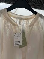 Roomkleurige bloes met borduursel, H&M, Beige, Nieuw, Ophalen of Verzenden