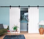 Witte landelijke binnendeur hoogwaardig voorgelakt Stomp, Niet ingevuld, 80 tot 100 cm, Binnendeur, Niet ingevuld