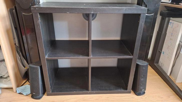 IKEA Kallax Kast - Zwartbruin, Huis en Inrichting, Kasten | Televisiemeubels, Gebruikt, Minder dan 100 cm, Minder dan 50 cm, 25 tot 50 cm