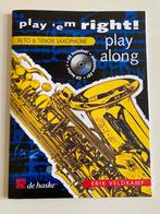 Play ‘em right play along. Alto en tenor saxophone, Ophalen of Verzenden, Zo goed als nieuw, Artiest