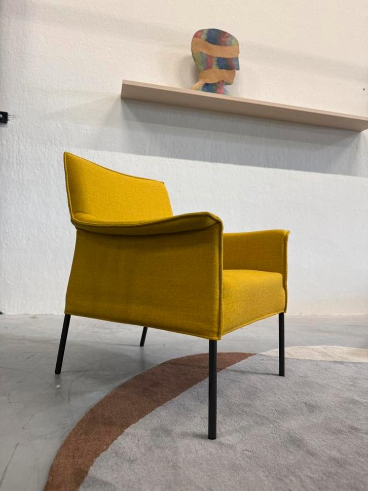 Design on Stock Limec Fauteuil Ploegwool Geel design stoel, Huis en Inrichting, Fauteuils, Nieuw, 75 tot 100 cm, Ophalen of Verzenden