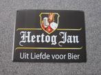 HERTOG JAN BLIKKEN RECLAMEBORD, Verzamelen, Biermerken, Ophalen, Zo goed als nieuw, Reclamebord, Plaat of Schild, Hertog Jan