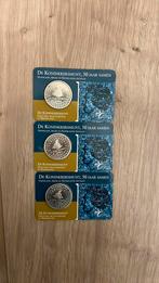 Drie koninkrijksmunten in coincard, Postzegels en Munten, Munten | Nederland, Setje, Koningin Beatrix, Zilver, Euro's