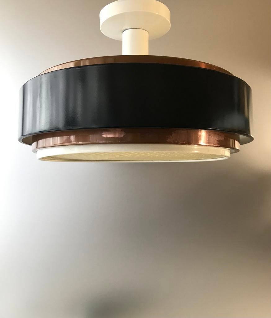 Hiemstra Evolux lamp mod. 8063 vintage silence of the lamps, Ophalen of Verzenden, Gebruikt, Metaal, Mid century modern vintage design