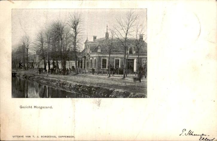 Gezicht -Hoogezand, Verzamelen, Ansichtkaarten | Nederland, Gelopen, Groningen, Voor 1920, Ophalen of Verzenden