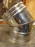 RVS 45° Schoorsteen Element 150 mm - Nieuw, Doe-het-zelf en Verbouw, Buizen en Afvoer, Bochten, Nieuw, Ophalen of Verzenden, Rvs