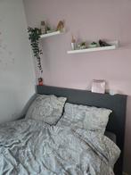 Gratis af te halen bed met hoofdbord, onderstel en matrassen, Ophalen, Tweepersoons, Zo goed als nieuw, Overige maten