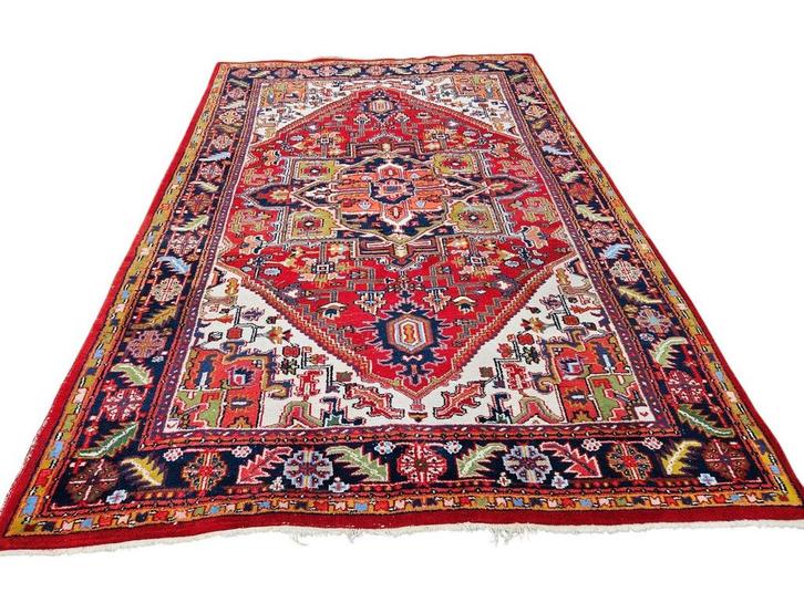 Prachtig handgeknoopt perzisch HERIZ tapijt 200 x 207 cm, Huis en Inrichting, Stoffering | Tapijten en Kleden, Gebruikt, 200 cm of meer
