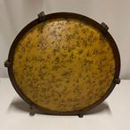 OPRUIMING Jaren 20 30 art deco plafondlamp hout messing, Ophalen of Verzenden